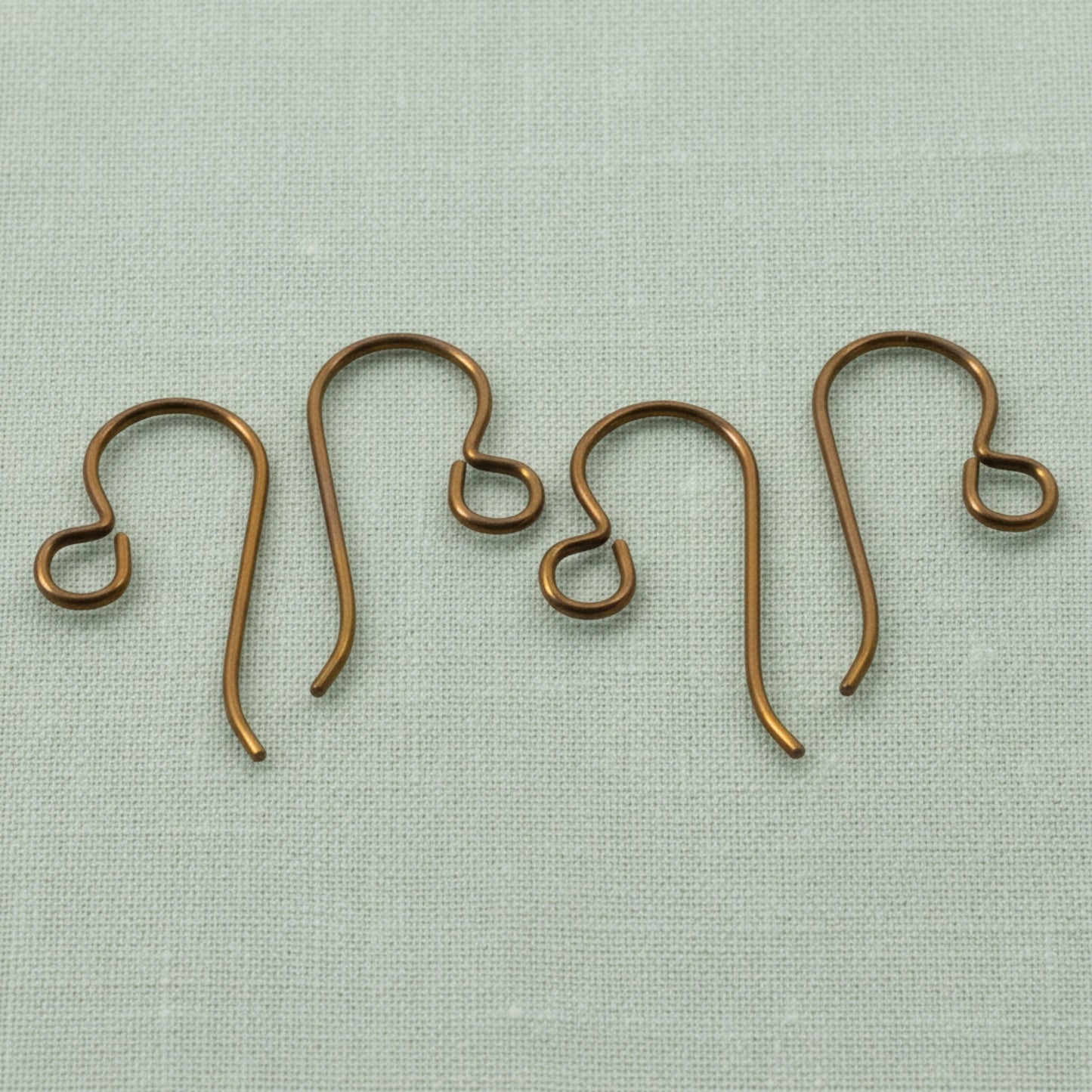 Hackberry Creek bronze niobium earring hooks and findings for sensitive ears, USA made.