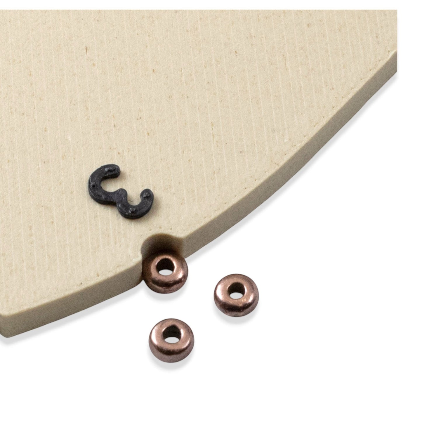 Hackberry Creek 50 antique copper 3mm smooth heishi spacer beads for jewelry making. Pewter with antique copper plating.