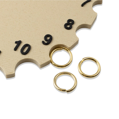 Hackberry Creek 9mm bright gold 304 stainless steel jump rings for jewelry making and chain maille projects