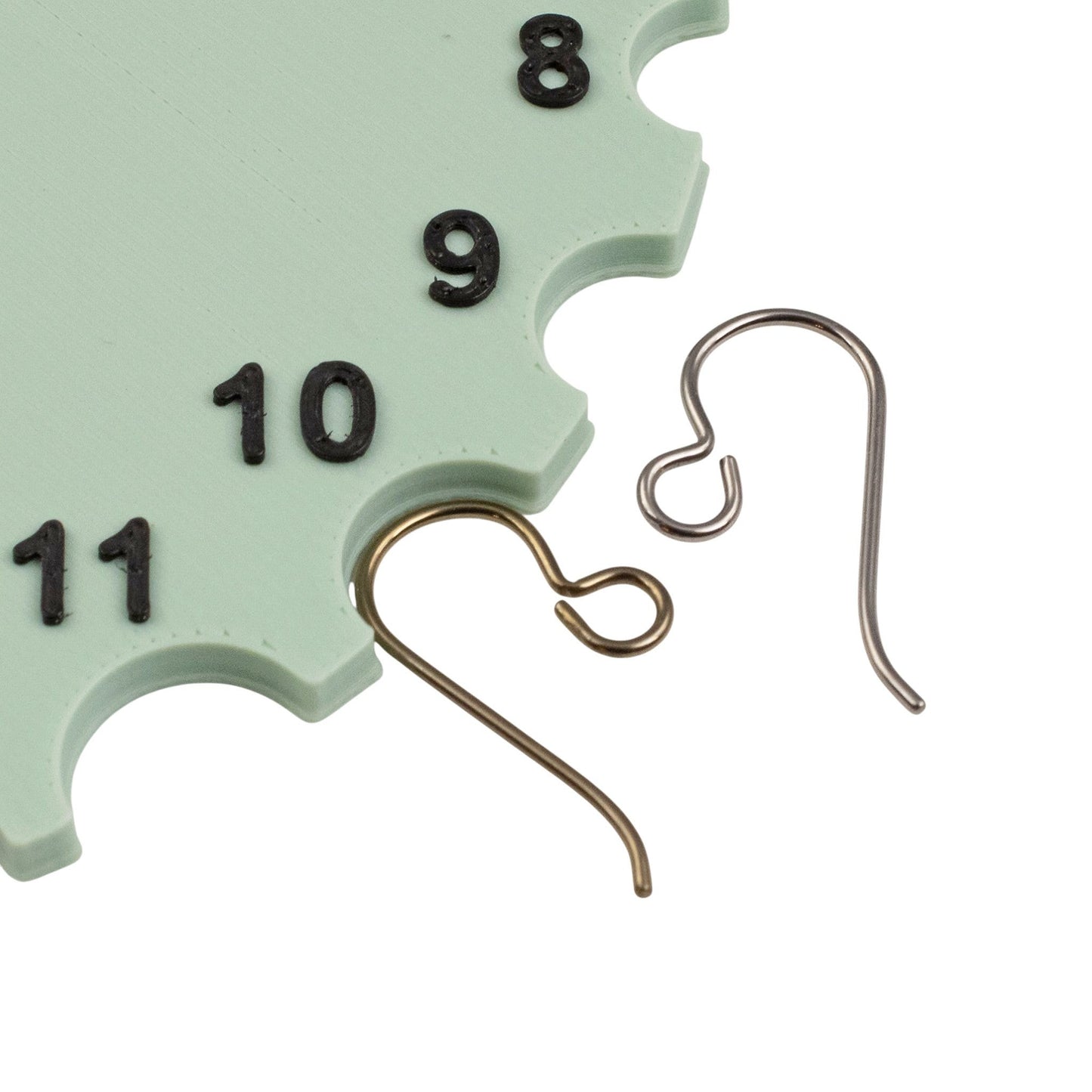Hackberry Creek 8-pair niobium ear wires in gray, bronze, and silver finishes. Hypoallergenic earring hooks for jewelry making.