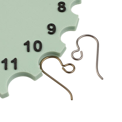 Hackberry Creek 8-pair niobium ear wires in gray, bronze, and silver finishes. Hypoallergenic earring hooks for jewelry making.