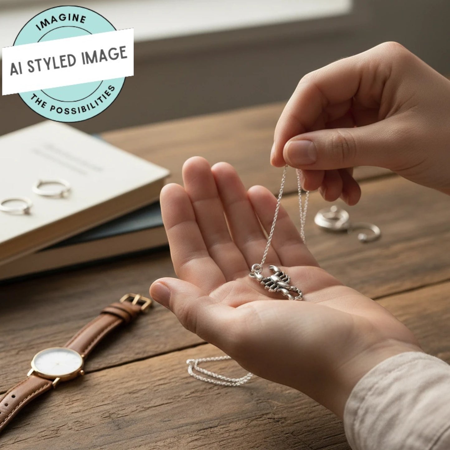 Hackberry Creek antique silver plated scorpion charm, detailed with claws and tail, perfect for zodiac jewelry.