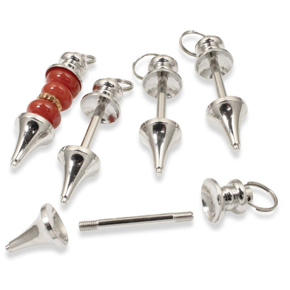 Hackberry Creek silver zinc alloy beadable pendants for jewelry and keychains with interchangeable bead design