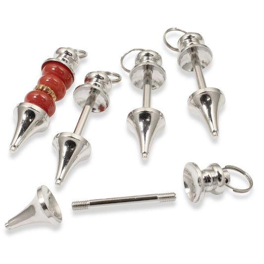 Hackberry Creek silver zinc alloy beadable pendants for jewelry and keychains with interchangeable bead design