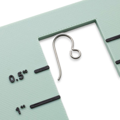 Hackberry Creek 50-pack titanium ear wires, 10mm x 21mm, 20-gauge, steel gray finish, for sensitive ears.