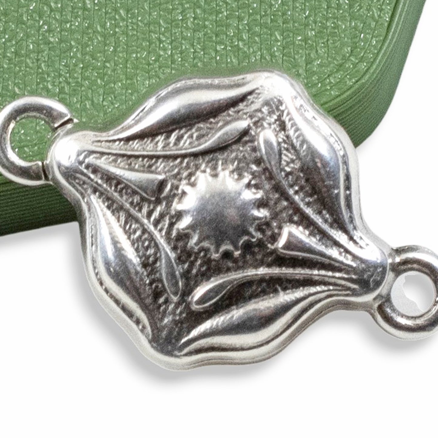 Ornate Magnetic Clasp Silver: Easy Close Art Deco Style Jewelry Findings