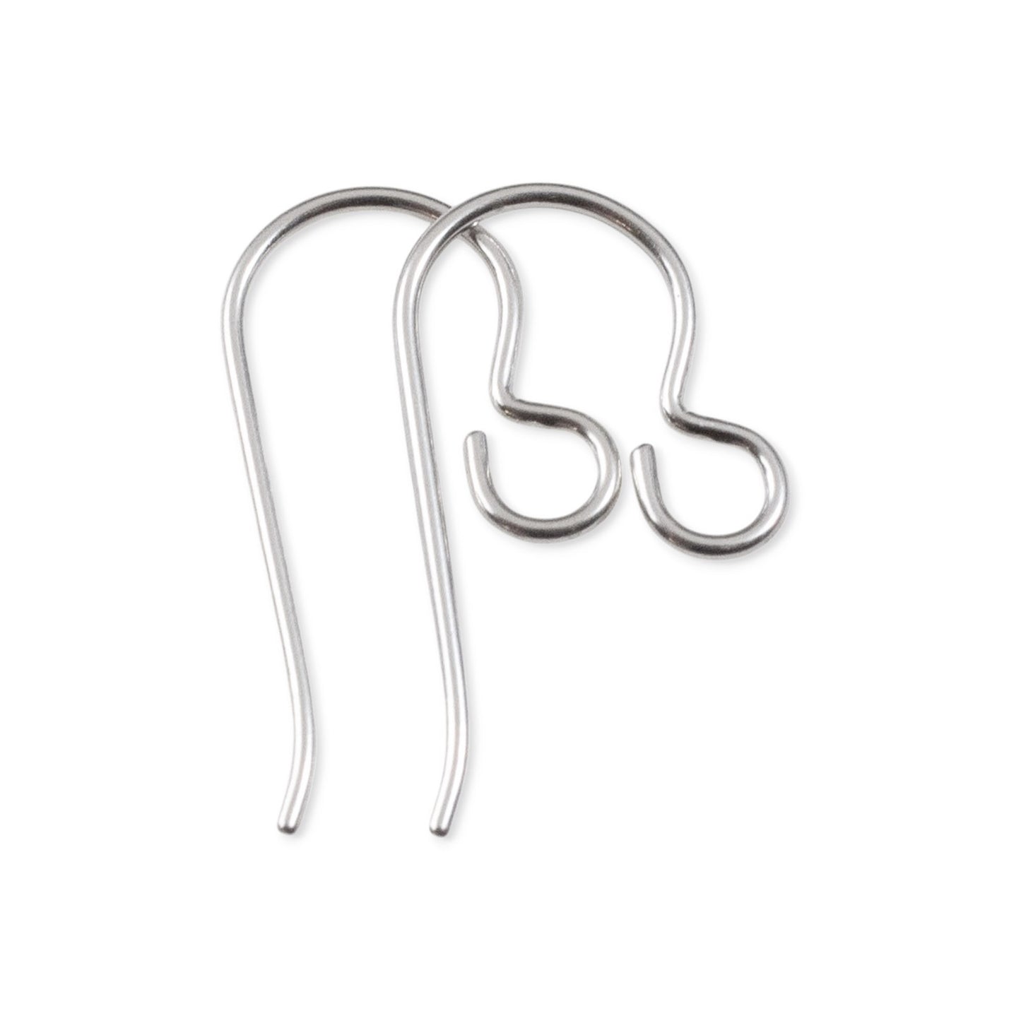 10 Sterling Silver Ear Wires - Regular Loop - USA Made - French Earring Hooks
