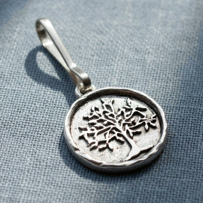 Tree of Life Zipper Charm, Pewter Bag Accessory, Keychain Clip, Purse Decoration