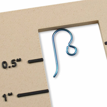 Premium Turquoise Niobium Ear Wires, 10-Pack Blue Hypoallergenic Earring Hooks, USA Made