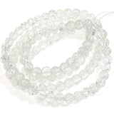 6mm Clear Round Glass Crackle Beads 100/Pkg