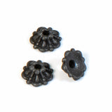 Black Tiffany 5mm Bead Caps, TierraCast Small Ornate Caps, 10/Pkg