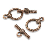 Copper Western Toggle Clasp, TierraCast Southwestern Concho Clasp (2 Sets)