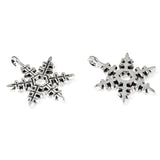 Silver Snowflake Pendants, Metal Christmas Holiday Winter Charm 20/Pkg