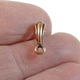 4 Copper Nouveau Pendant Bails | TierraCast Pendant Holders for Necklaces