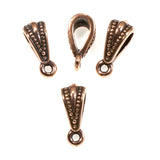 4 Copper Pendant Bails, TierraCast Royal Necklace Bails for Handmade Jewelry