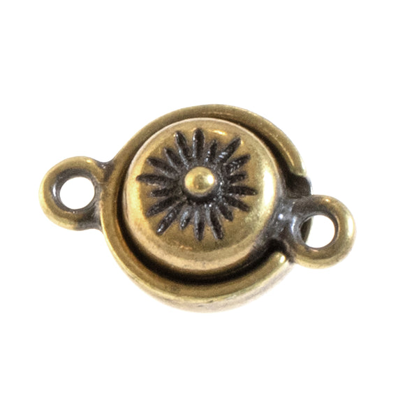 1 Set Antique Brass Starburst Magnetic Clasp, TierraCast Celestial Collection