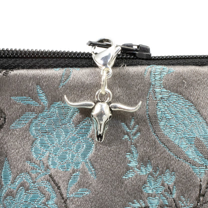 Longhorn Clip-on Bag Charm - Southwestern Zipper Accessory - Easy to Attach