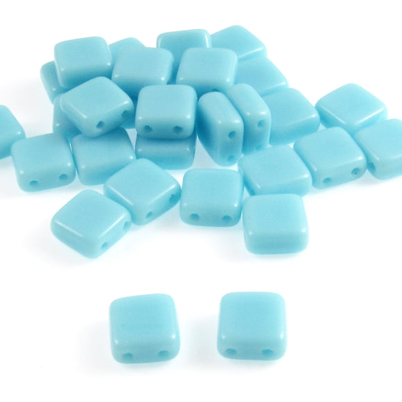 Blue Turquoise Square Tile Beads