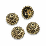 10/Pkg Gold Acorn Bead Caps for 8mm -10mm Beads, Bulk Autumn Fall Beadcaps