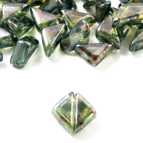 Lumi Green Tango Triangle Beads