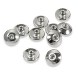 10 Silver Classic 8mm BeadAligner + 2mm Peg, Bead Stabilizer for Large Hole Beads