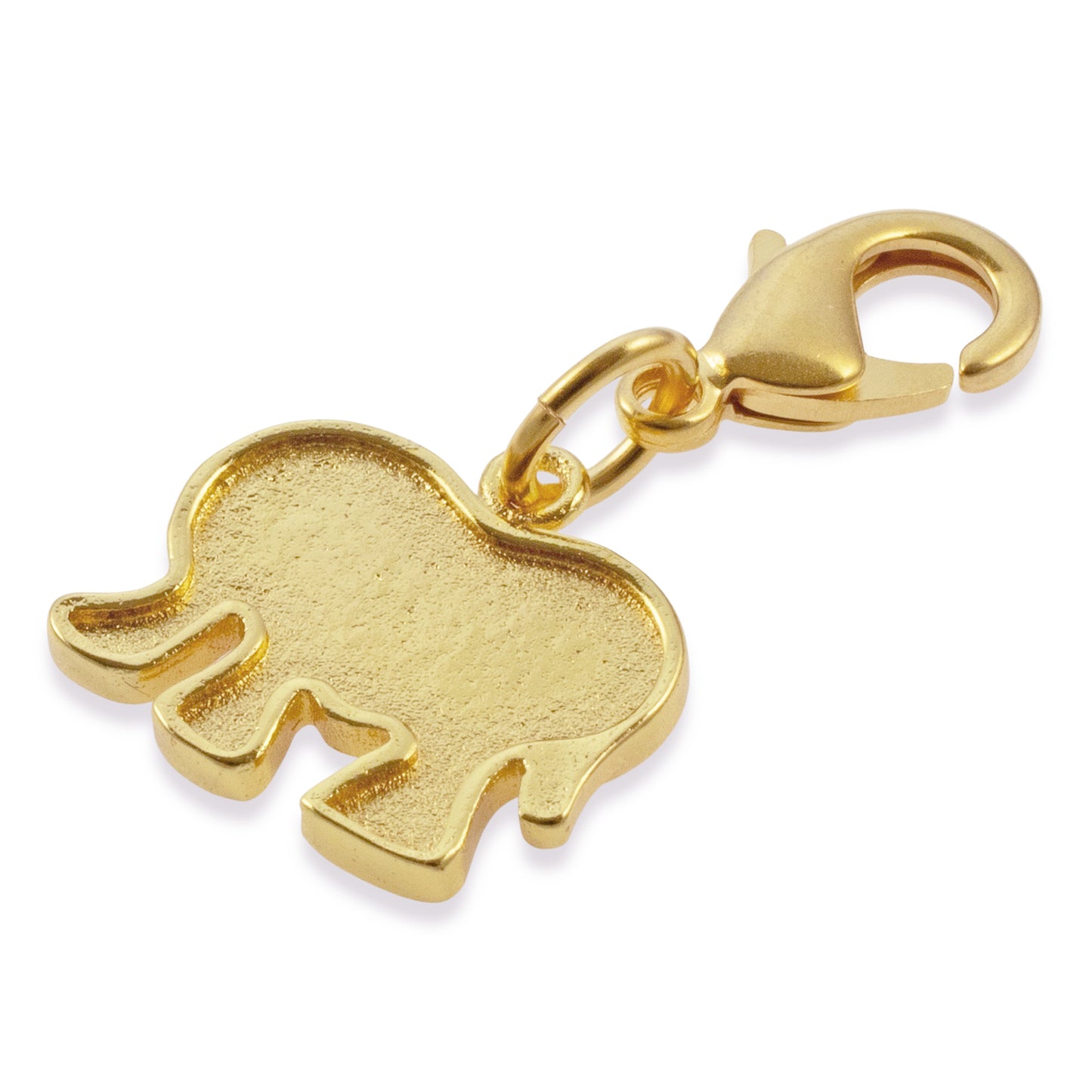 Adorable Pink Elephant Clip-on Charm, Gold & Enamel Accessory for Bags & Jewelry