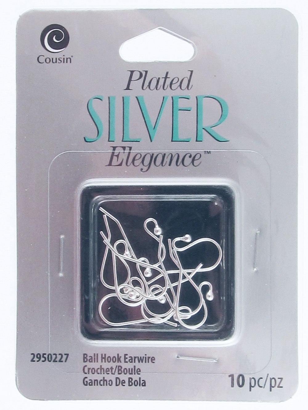46pc Fishhook Earrings Silver Color Cousin Corporation #AJM63815039 (3  Sizes)