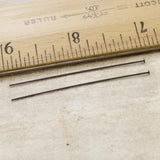2" Gunmetal Black Head Pins, 22 Gauge TierraCast Findings 50/Pkg