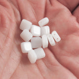 Chalk White Square Tile Beads