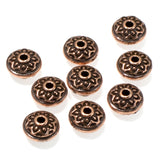 7mm Copper Lotus Spacers, Tierracast Flower Beads 10/Pkg