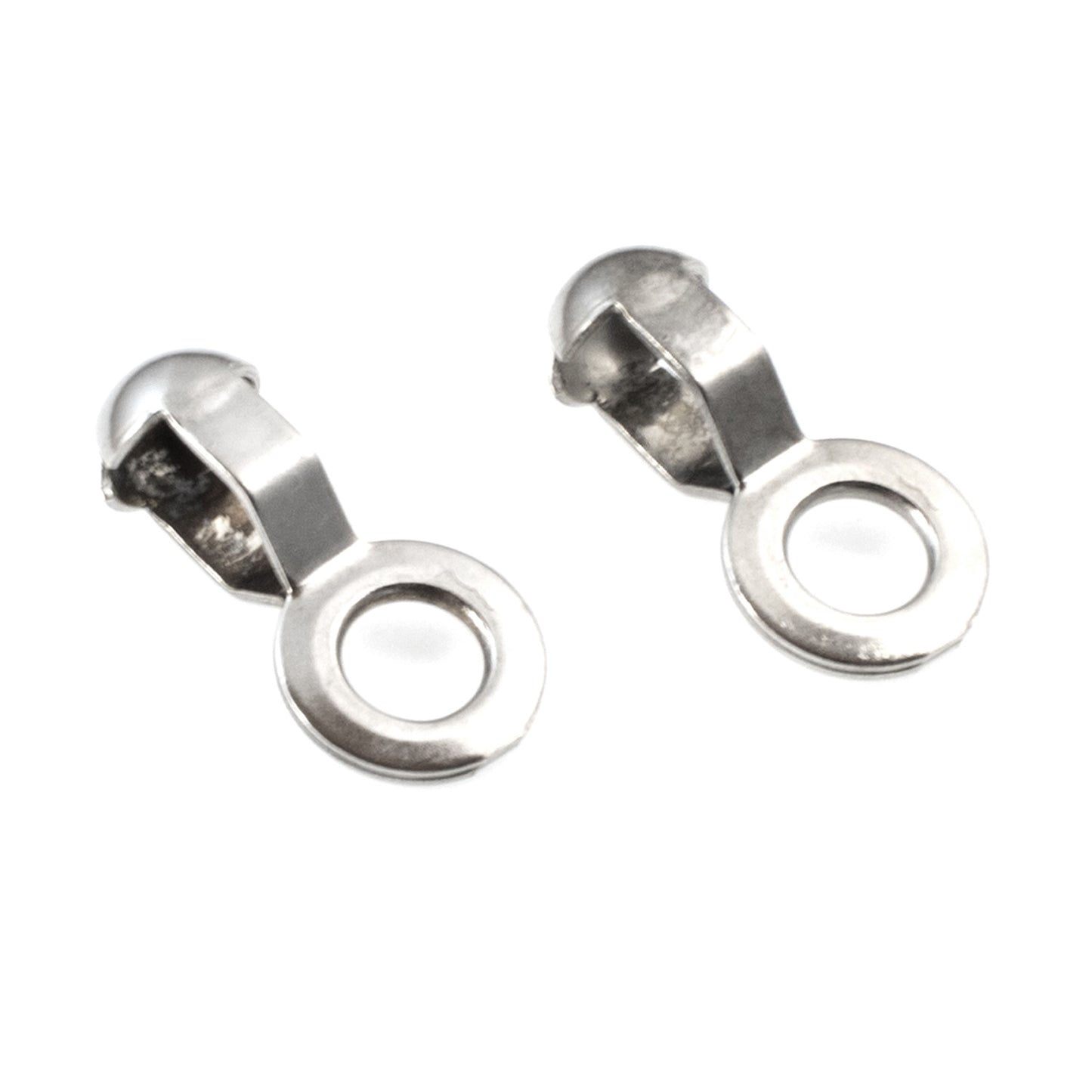 10 Nickel Plated Brass #6 Ball Chain Loop Connectors, Silver "A" Fan Pull Coupling