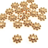 Bright Gold 6mm Daisy Spacer Beads