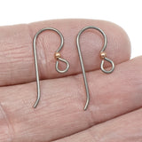 Grey Niobium Ear Wires + 2mm Bright Copper Bead, TierraCast 4/Pkg