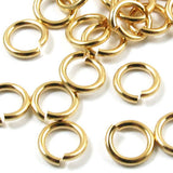 Gold 16 Gauge Round Jump Rings Heavy Duty, TierraCast 7mm (50 Pieces)