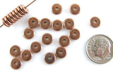 Copper 7mm Disk Spacer, TierraCast Lead-Free Pewter Beads (25 Pieces)