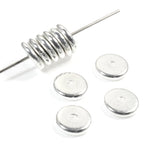Silver Spacer Beads, TierraCast Disk, Silver Plate 8mm (10 Pieces)