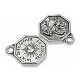 2 Silver St. Christopher Pendants, TierraCast Travelers Protection Charms