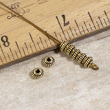 5mm Gold Coiled Beads, TierraCast Pewter Bali Spacer 12/Pkg