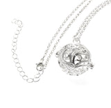 Silver Cage Pendant with Swirl Design + Chain | Hollow Locket, 1/Pkg