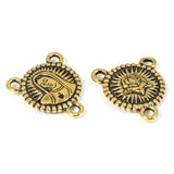 Gold Our Lady Rosary Connector, TierraCast Rose Link 2/Pkg