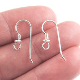Sterling Silver Ear Wires with Heishi & Coil Accent, TierraCast 10/Pkg