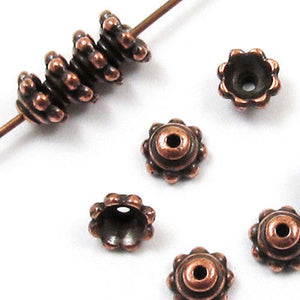 copper 5mm bead caps