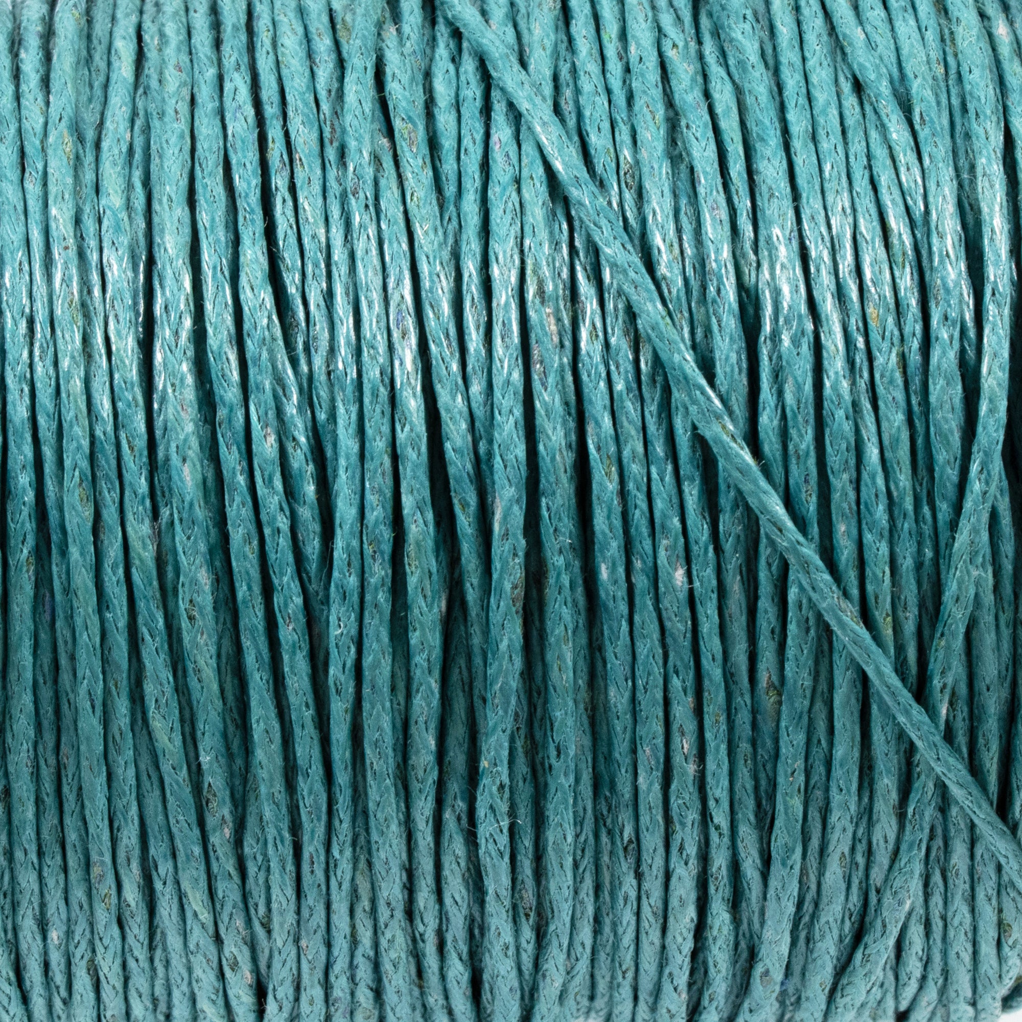 Teal Blue Green 1mm Waxed Cotton Cord | Hackberry Creek
