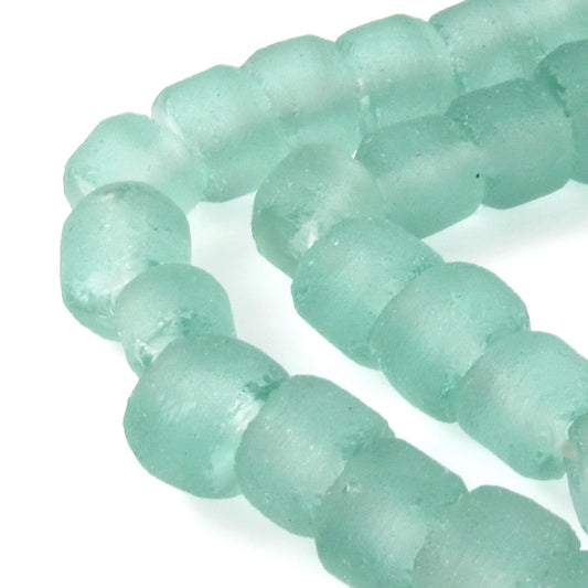 Light Green Recycled Glass Beads