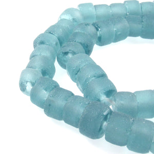 Aqua Blue Green Recycled Glass Beads
