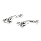 4 Silver Dolphin Charms, TierraCast Fish, Beach, Ocean Pendants for Jewelry