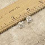 20 Bright Silver Bails, Large 4mm Hole Bails + Dot Design, for DIY Necklaces