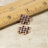 2 Copper Eternity Links, TierraCast Celtic Knot Connectors for DIY Jewelry Making