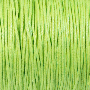 Fluorescent Green 1mm Waxed Cotton Cord, 70 Meters, Macrame, Beading String