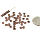 Copper 4mm Twist Spacer Beads, TierraCast Pewter 50/Pkg